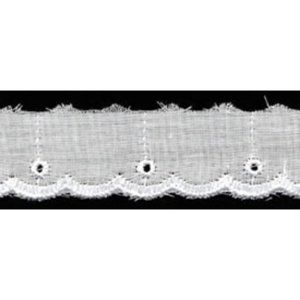 12 Yards Eyelet Lace – 3/4 inch – White